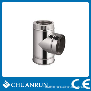 90 Degree T-Tube Double Wall Pipe for Pellet Stoves